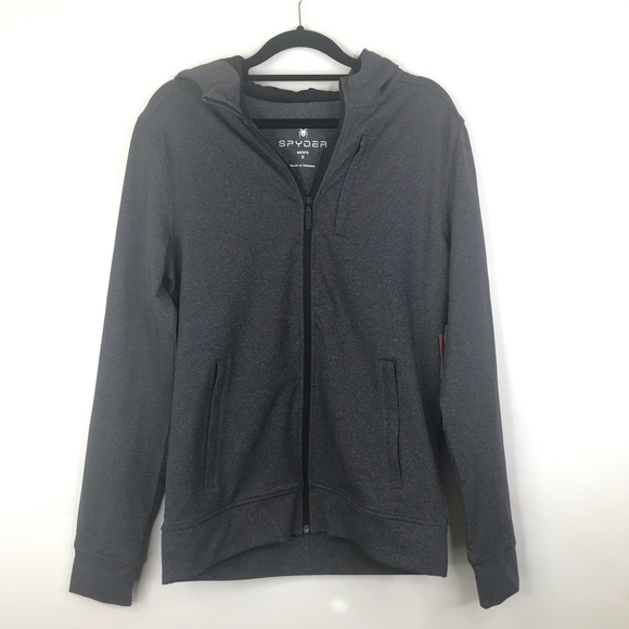 NWT Spyder Mens Full Zip Gray Jacket with Hoodie - Picture 1 of 5